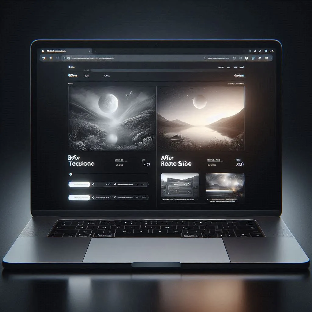 Website Relaunch Vorher-Nachher Vergleich auf Laptop